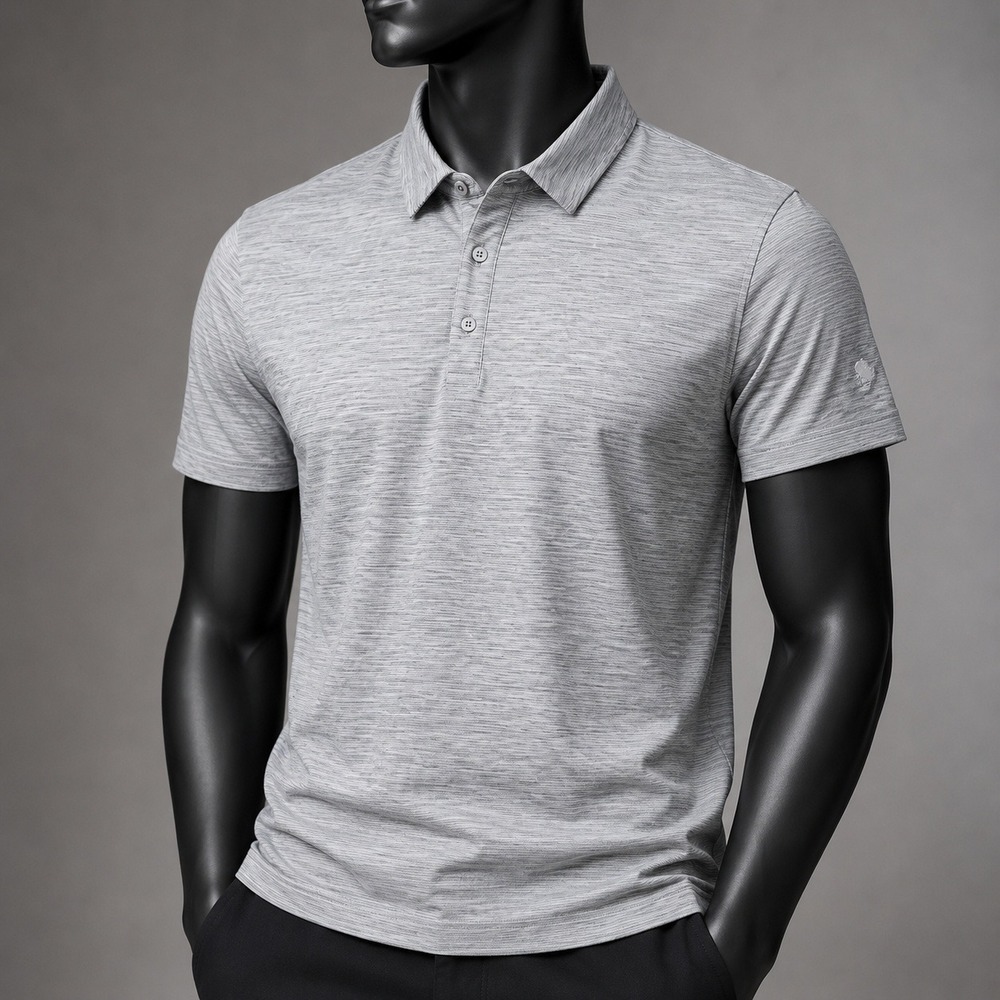 Birdie Bound Mens XL Grey Heathered Performance Golf Polo Shirt Short Sleeve